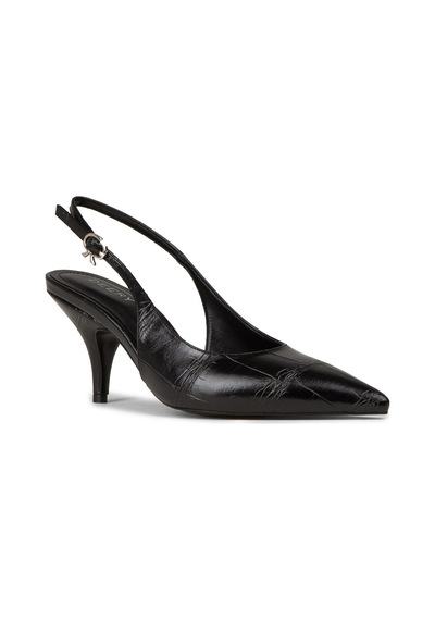 Deery Kadın Siyah Krokodil Desenli Slingback Stiletto - V4035zsyhm01 siyah
