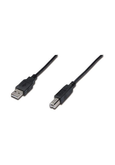 Usb 2.0 Bağlantı Kablosu, Usb A Erkek - Usb B Erkek B, 1.8 Metre, Awg 28, Usb 2.0 Uyumlu, Ul, Siyah Renk-18429