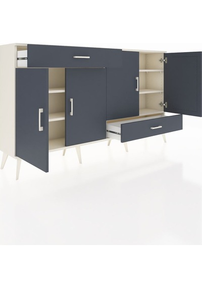 Arges Konsol 5 Raflı 2 Çekmeceli 4 Kapaklı 176x30x99 Aytaşı-antra Aytaşı-antrasit Arges Konsol 5 Raflı 2 Çekmeceli 4 Kapaklı 176x30x99 Aytaşı-antra Aytaşı-antrasit