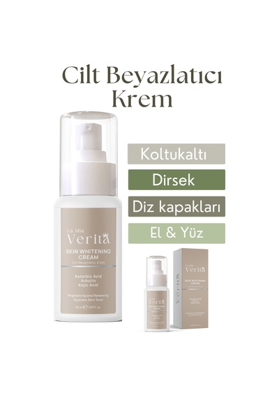 La Mia Verita Aydınlatıcı ve Leke Karşıtı Kolajen Niacinamide ve Kojik Asit İçerikli Cilt Beyazlatıcı Krem 50 ML