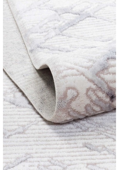 Etro Dekoratif Modern Akrilik Makine Halısı Et05 Gri Krem-gri