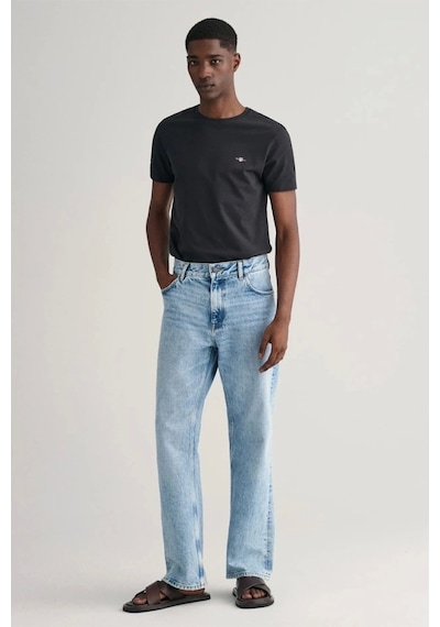Gant Erkek Siyah Slim Fit Bisiklet Yaka Logolu T-shirt S Siyah