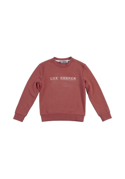 Lee Cooper Scrab Erkek Çocuk O Yaka Sweatshirt Kiremit-20056-kiremit Çok Renkli