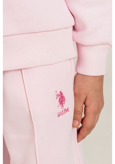U.S. Polo Assn. Kız Çocuk Baskılı Pembe Uzun Kol Eşofman Takımı Us2707-c-v1 Us2707-c-v1