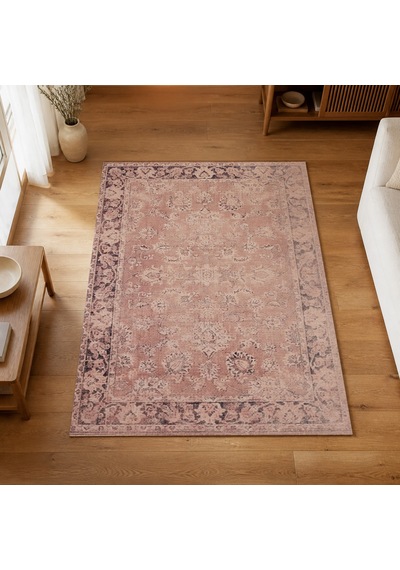 Kartela Halı Lino Halı Jüt Taban Dokuma Halı Gül Kurusu - 100 X 150 Cm
