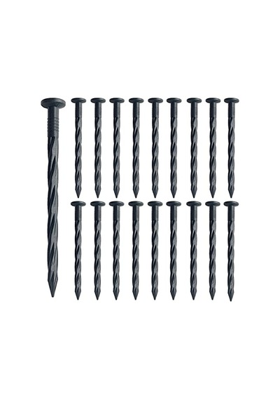 Aoipend 150'li Paket Plastik Kenar Çivisi, Spiral Naylon Peyzaj Çapa Çivileri, 20 Cm Bahçe Peyzaj Kazıkları, Çim Kaldırıcı Kenarı İçin Ot Bariyeri, Yapay Çim Siyah Sku: Smgstk3facd69adf