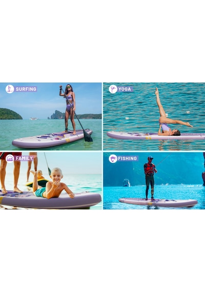 Lavender Harmony 11 Geniş Ve Dengeli Şişme Paddle Board 335x86x15 Cm (Tekerlekli taşıma çantalı) Sup Seti
