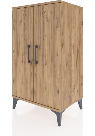 Hyperion Komodin 2 Raflı 2 Kapaklı 60x44x106 Çam-çam Çam