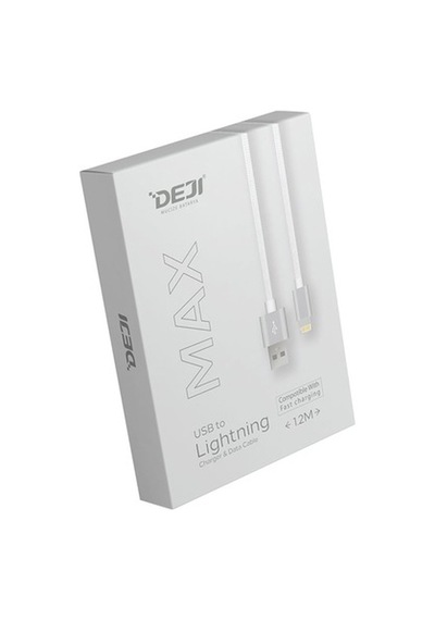 Deji Apple iPhone Uyumlu 5/5S/Se Şarj Ve Data Kablosu Örgülü Lightning Beyaz