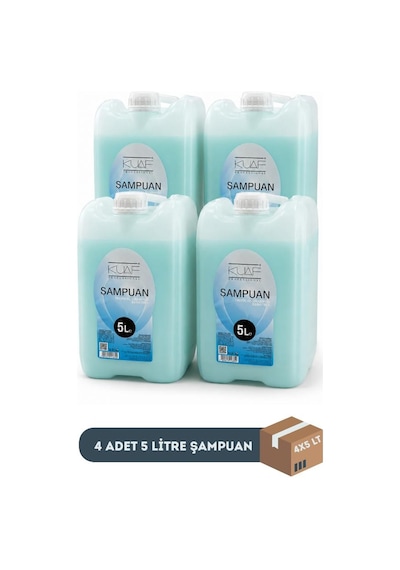 Kuaf Profesyonel Keratinli Tropikal Şampuan 5 Litre Mavi X 4 Adet 1 Koli