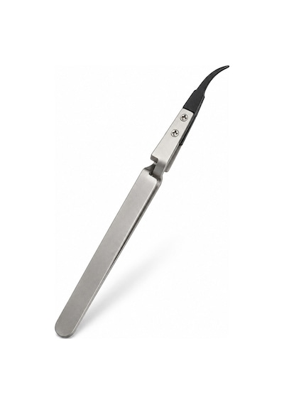 St-15 Profesyonel Seramik Uçlu Eğri Hassas Cımbız Ters Mekanizmalı Antistatik Isıya Dayanıklı 14 Cm