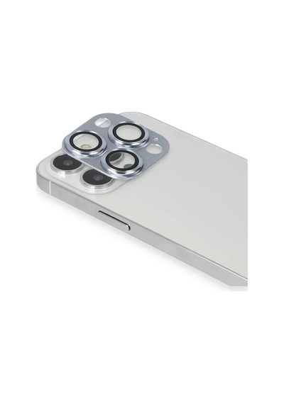 Newface Apple İphone 13 Pro Max Pers Alüminyum Kamera Lens - Sierra Blue Gri