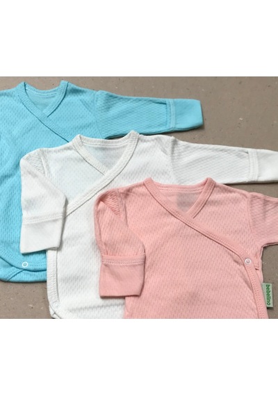 Özdemirli Bebe Özdemirlitekstil Bebelino Çıtçıtlı Badi Kruvaze (3'Lü Paket) (456566669) Çok Renkli