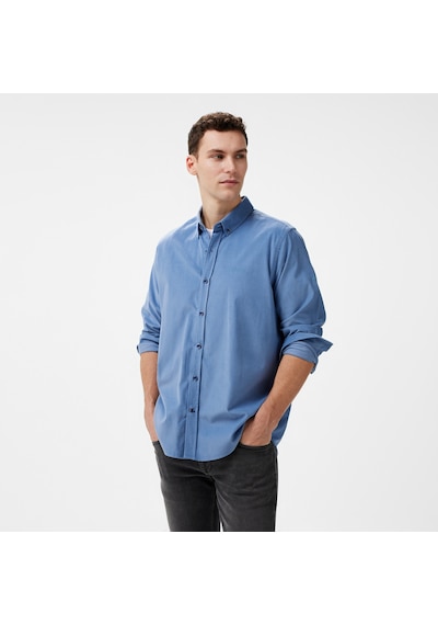 Nautica Erkek Mavi Classic Fit Gömlek Düz W47424t Mavi