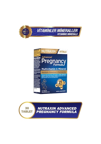 Pregnancy Formula Hamilelik Ve Emzirme Dönemine Özel Multivitamin 21 Vitamin Ve Mineral 30 Tablet Vegetarian