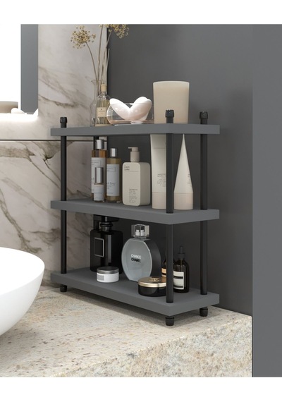 İnci Makyaj Ve Banyo Organizeri Düzenleyici, 40 Cm Antrasit Sis Gri