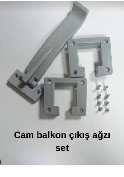 8mm Cam Balkon Gold Sistem Gri Çıkış Ağzı Ve Üst Boynuz Takımı