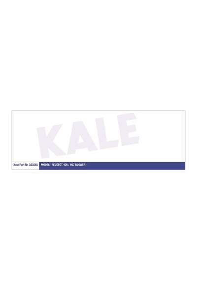 KALE 343545 KALORİFER MOTORU 406 1.6 95-04 1.8 2.0 16V 00-04 607
