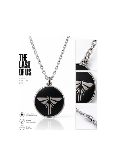 The Last Of Us Kolye Firefly Sembol Madalyon 60 Cm Zincir Unisex Erkek Kadın Zamak Kaplama Çok renkli