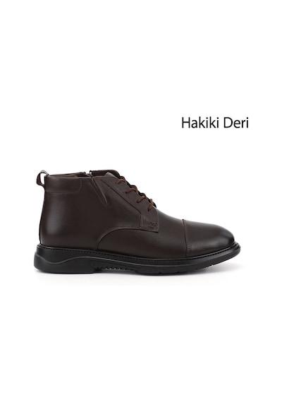 Gönderir Erkek Kahverengi Bağcıklı Kauçuk Taban Hakiki Deri Klasik Bot Dkmb82242291
