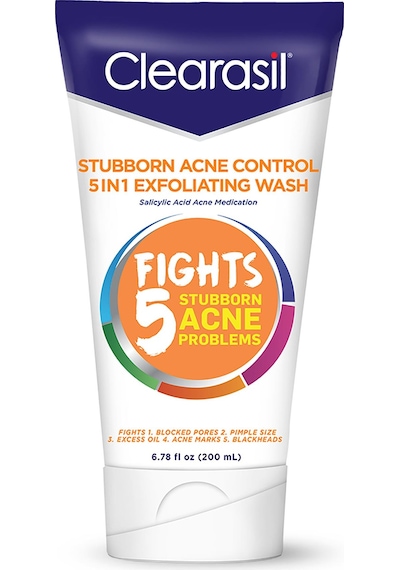 Clearasil Stubborn Akne Karşıtı 5'i 1 Arada Peeling Etkili Yüz Temizleme Jeli 200 ML