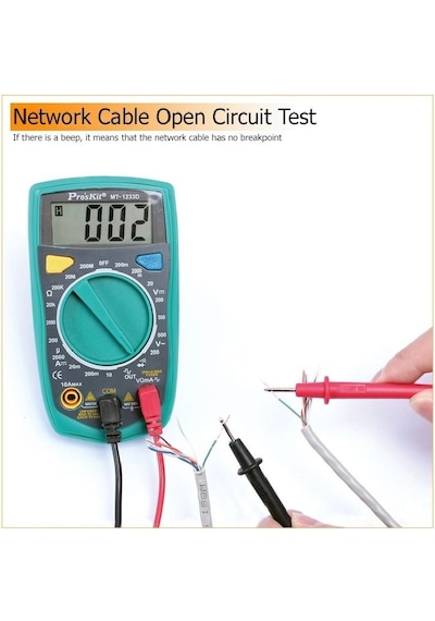 Proskit Mt-1233d Multimetre Mini Cep El Tipi Voltmetre Ampermetre Ac Dc Voltaj Akım Direnç Diyot Buz