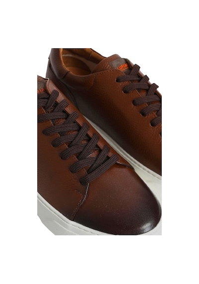 Lufian Tommy Erkek Deri Sneaker Ayakkabı - Taba