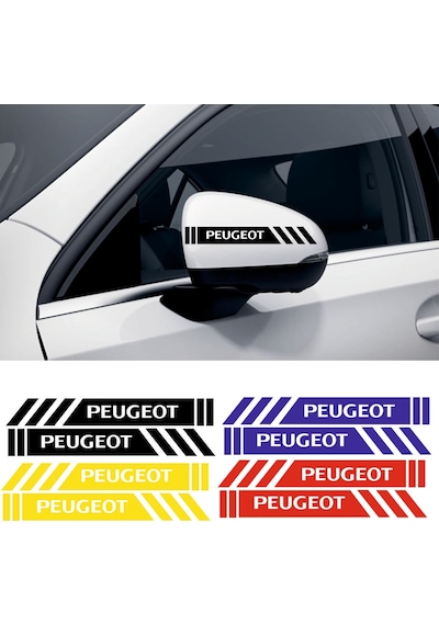 Peugeot 5008 Yan Dikiz Aynası Şerit Sticker Araca Özel