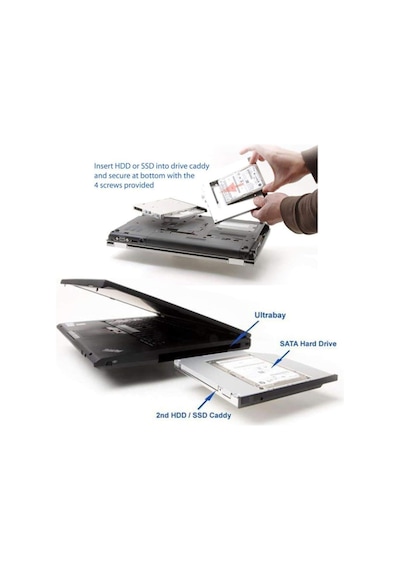 12.7 Mm Sata Hdd Harddisk Caddy Kızak Kutu Laptop Ssd Notebook Ikinci Hdd Takma