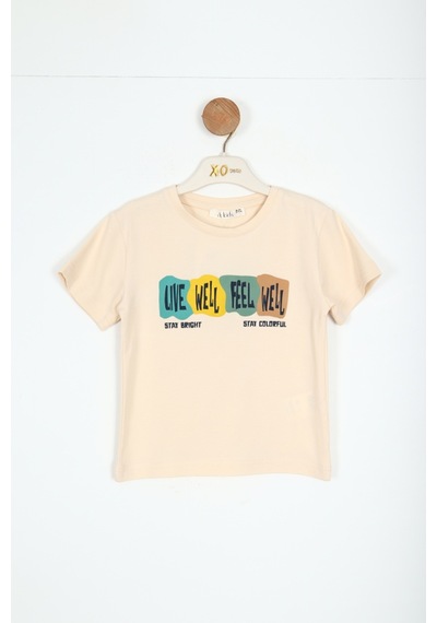 Xo Kids Erkek Çocuk Tişort 9ay - 4 Yaş 48628 Krem - Yeşil