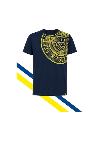 Fenerium Fenerbahçe Erkek Trıbun Halftone Logolu Tshırt Uv Kutu Lacivert