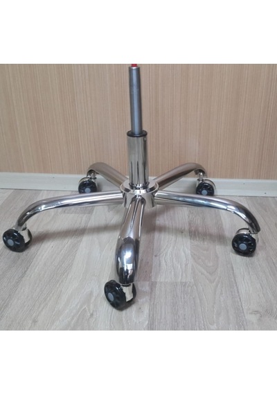 Kromaj Metal Yıldız Ayak Tekerlekli Amortisörlü Ofis Büro Çalışma