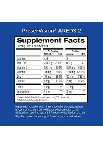 usch + Lomb Preservision Areds 2 Göz Vitamini 120 Kapsül