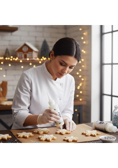 Glazür Cookie Icing Beyaz 150 Gr Kurabiye, Cupcake Ve Pasta İçin Kullanıma Hazır Şeker Glazürü