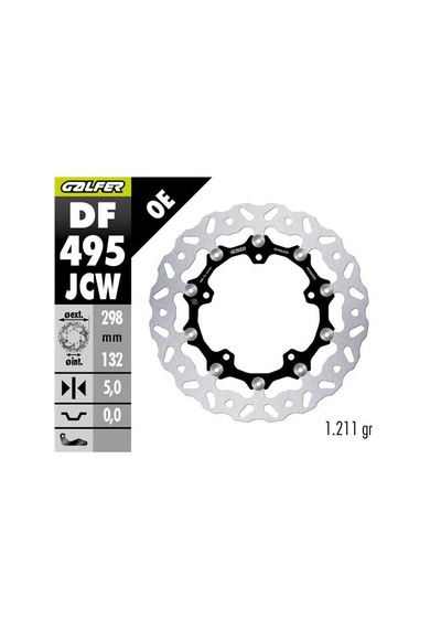 Yamaha Mt-03 Ön Fren Diski 300 Mm 2006 2012 Arası Galfer Dalgalı Hareketli Alüminyum Disk
