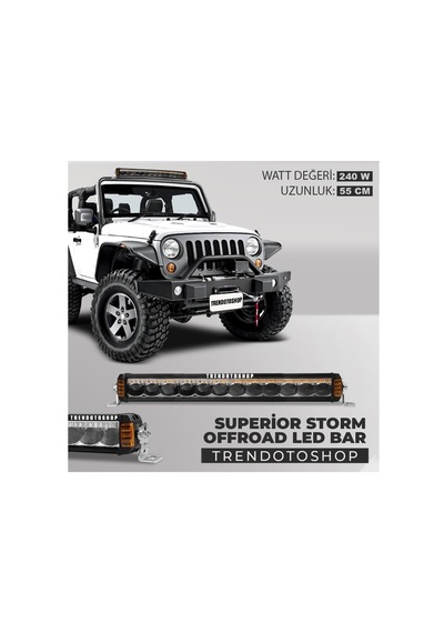 Superior Storm 55 Cm 240W Amber Beyaz 4 Modlu Off Road Led Bar