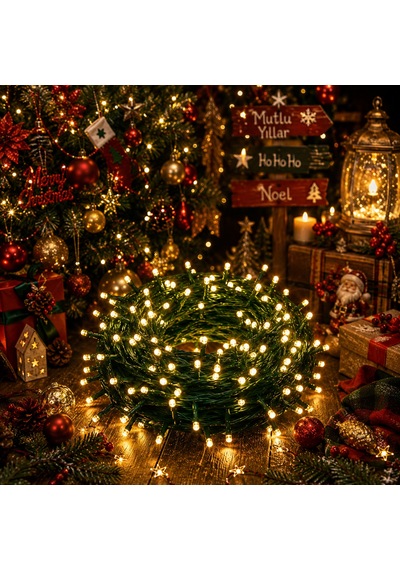 Yüksek Kalite Profesyonel Gerçek Gün Işığı Led Işık 9 Metre 96 Led 220 V Eklemeli Noel Ağacı Işığı