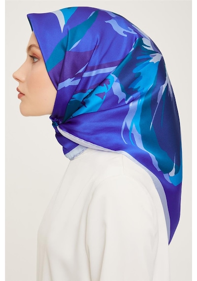 Armine Twill İpek Eşarp 23ka9042 3 01 Mavi