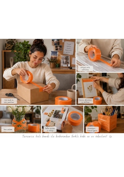 Turuncu Koli Bandı 45 Mm 100 Mt 1 Adet Diğer