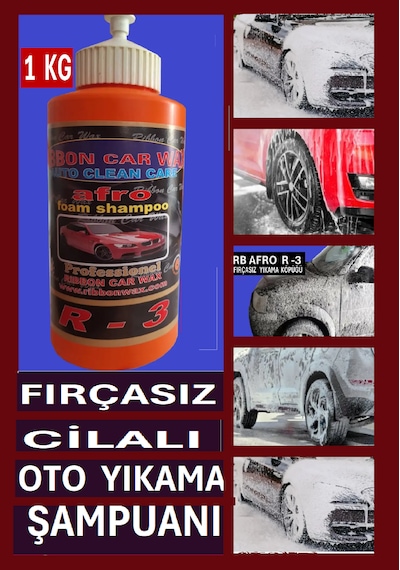 Rb Afro R-3 Fırçasız Oto Yıkama Şampuanı Beyaz Köpük 1 Kg
