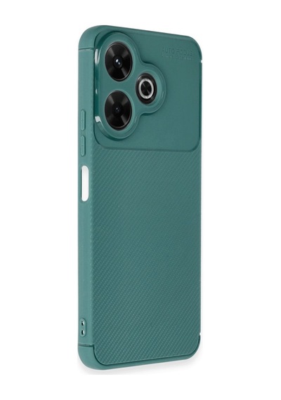 Xiaomi Redmi 13 4g Kılıf Karbon Silikon Case Kapak Koyu Yeşil