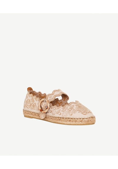 Yargıcı Nakış İşlemeli Mary Jane Espadril 26ykay4047x 017 Bej