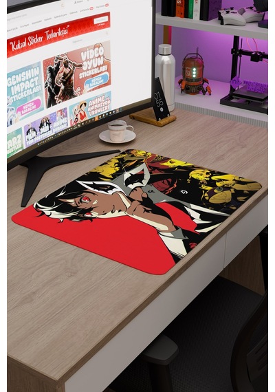 Persona 5 Kaymaz Dikişli Kauçuk Oyuncu Mousepad V1 - 48x40 Xl Gaming Mouse Pad Fare Altlığı