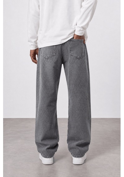 Respire Erkek Baggy Jean Koyu Gri