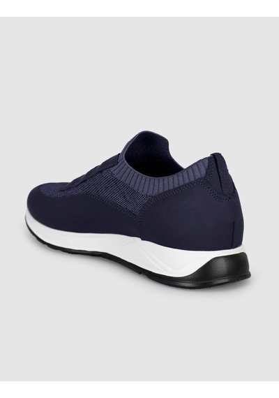 Cabani Lacivert Örgü Dokulu Konfor Sneaker Siyah - Neon Yeşil
