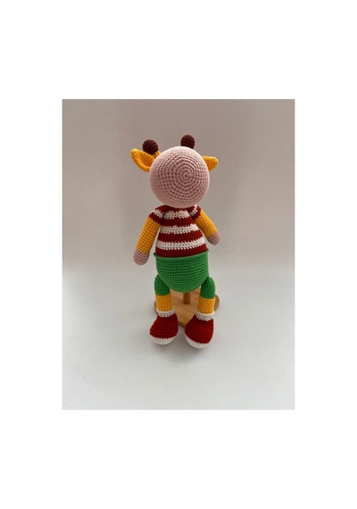 El Örgüsü Zürafa Amigurumi El Yapımı Büyük Boy 34cm Oyuncak Yeşil