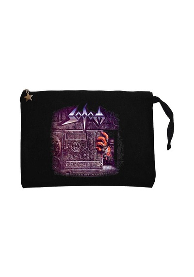 Sodom Better Off Dead Siyah Clutch Astarlı Cüzdan / El Çantası