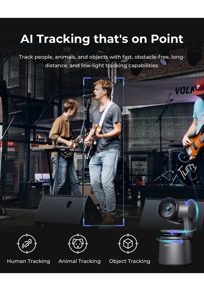 Tail Air Ndı Streaming Camera 4k, Aı Tracking Ptz Kamera, Akıllı Uygulamalı, Jest Kontrolü, Hdmı/usb-c/kablosuz Web