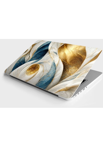 Laptop Sticker Bilgisayar Notebook Pc Kaplama Etiketi Lüks Ebru