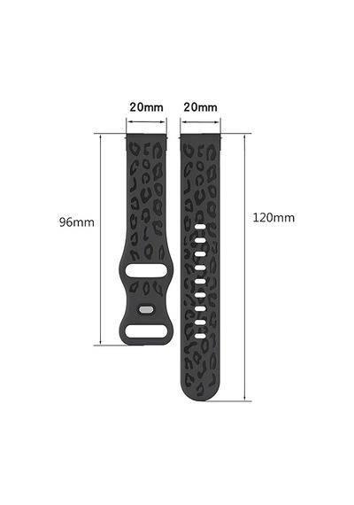 Movetime Mt42x Mt46x Mt43a Amazfit Gts Bip 20mm Kordon Leopar Desen Yumuşak Silikon Kordon